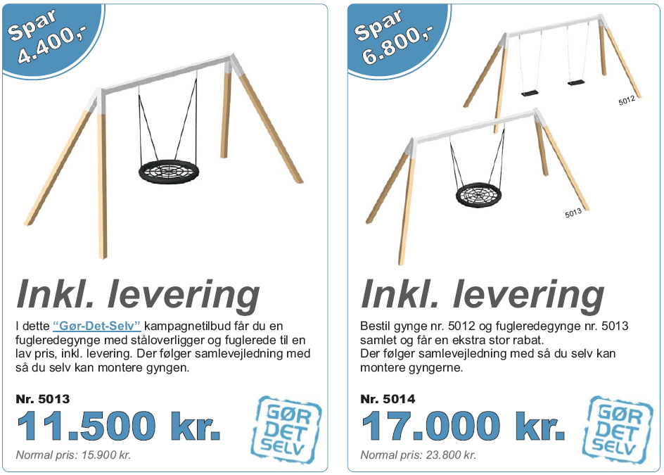 tilbud gynger Kan du gøre det selv